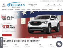 Tablet Screenshot of colemanautos.com